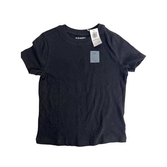 Old Navy Other - Old Navy Shirt Boys 3T Black Short‎ Sleeve Basic Tee New Cotton Casual Crewneck